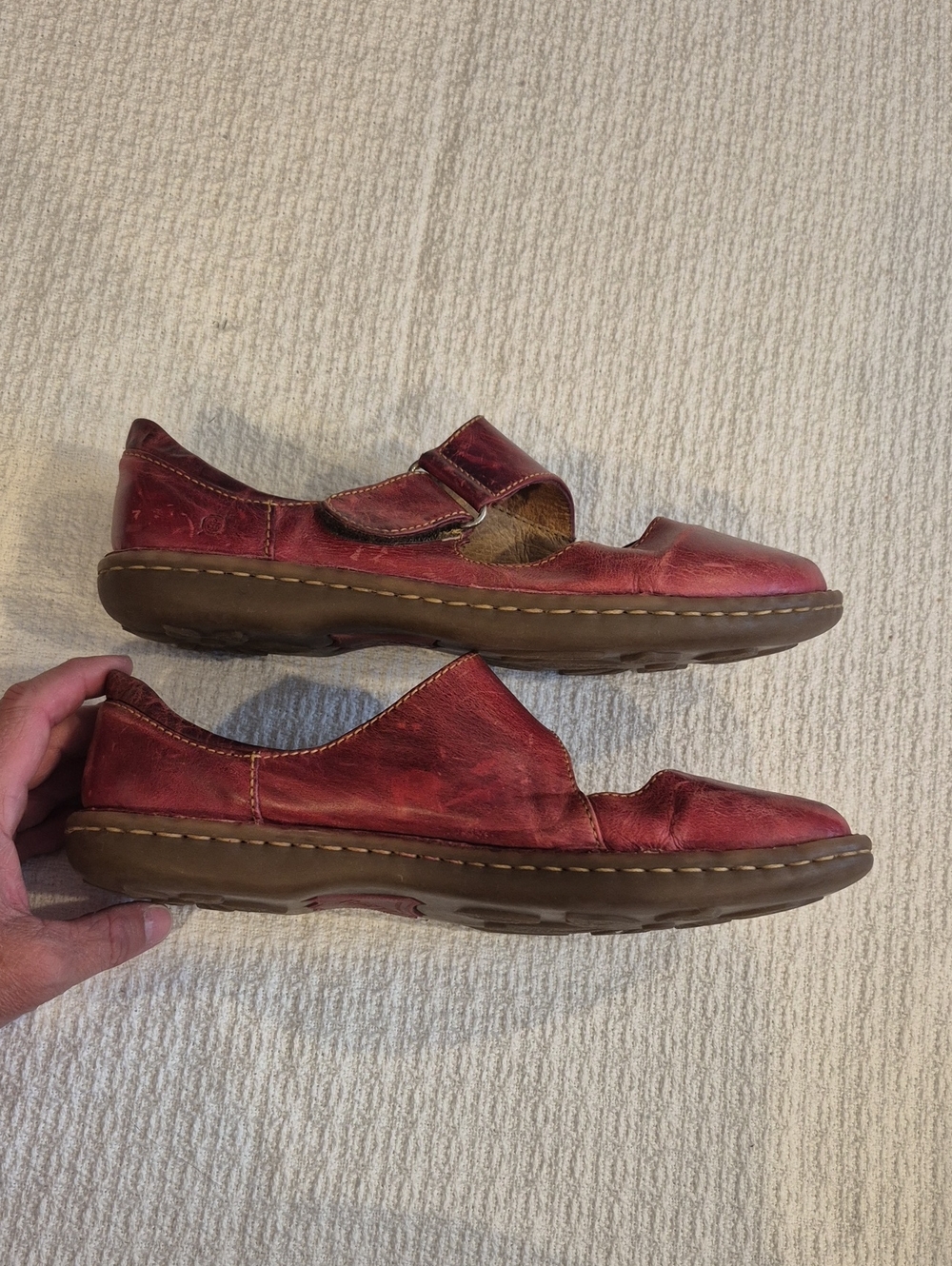 Born Burgundy Mary Jane Shoes Size 8.5 - Picture 7 of 10
